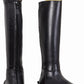 Kids Leather Dress Boots - Youth Tall Riding Boots with Memory Foam and Back Zipper - Color Black | Pack Of 1