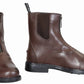Men's Paddock Boots - TuffRider Baroque Front Zip Leather Riding Boots with Metal Zipper in brown leather