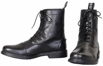 Men's Laced Paddock Boots - TuffRider Baroque Full Grain Leather, Black/10
