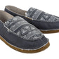 TuffRider Women's Slip-On Canvas Graphix Shoes - Memory Foam Equestrian Casual Shoes in blue with patterned detail