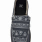TuffRider Women's Slip-On Canvas Graphix Shoes - Memory Foam Equestrian Casual Shoes with black and white geometric pattern
