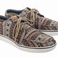 TuffRider Women's Lace-Up Canvas Graphix Shoes - Memory Foam Casual Sneakers for Equestrian and Everyday Wear with patterned design