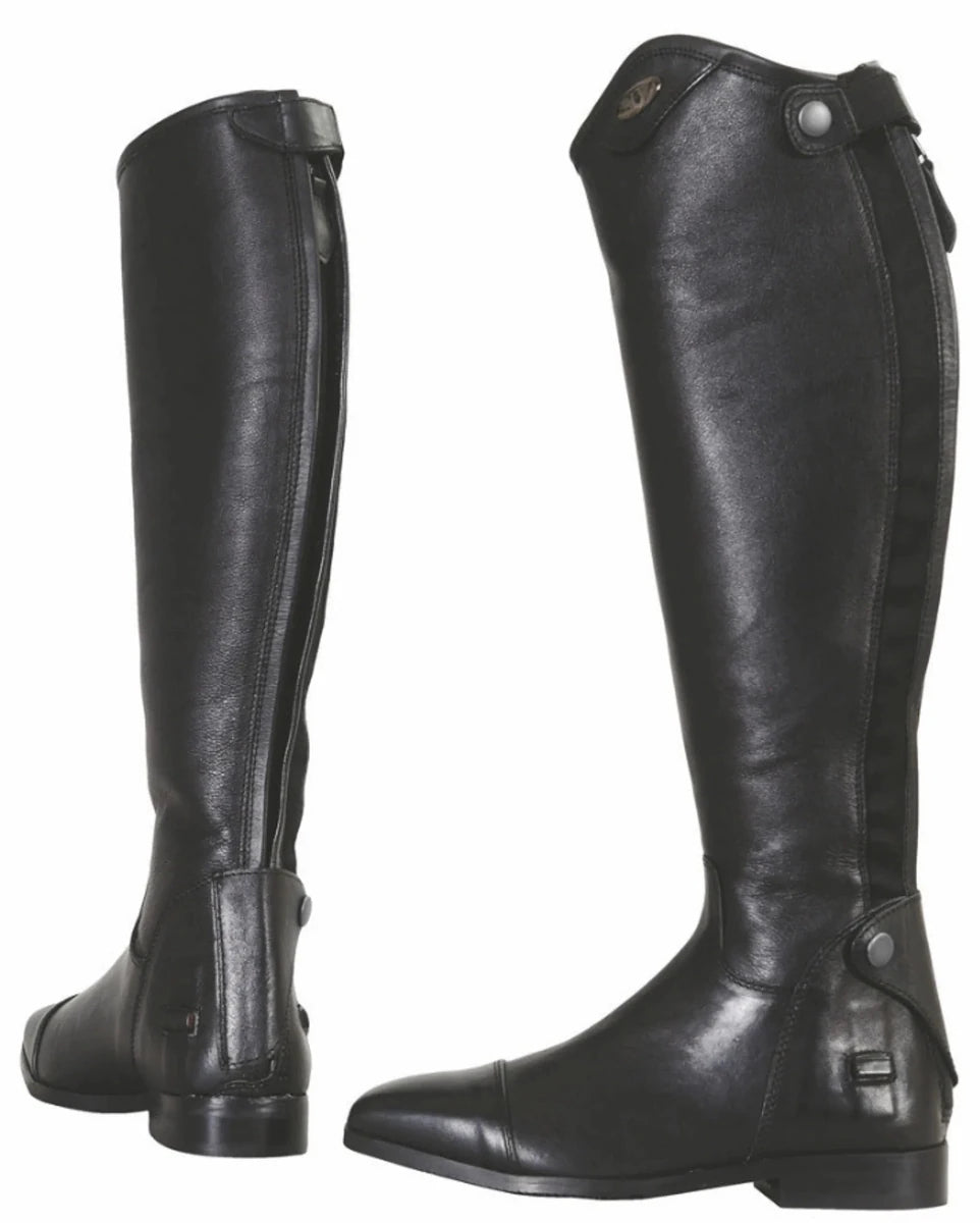 Women's Tall Dress Boots - TuffRider Wellesley Leather Riding Boots with Flex Construction - Pets Perfect