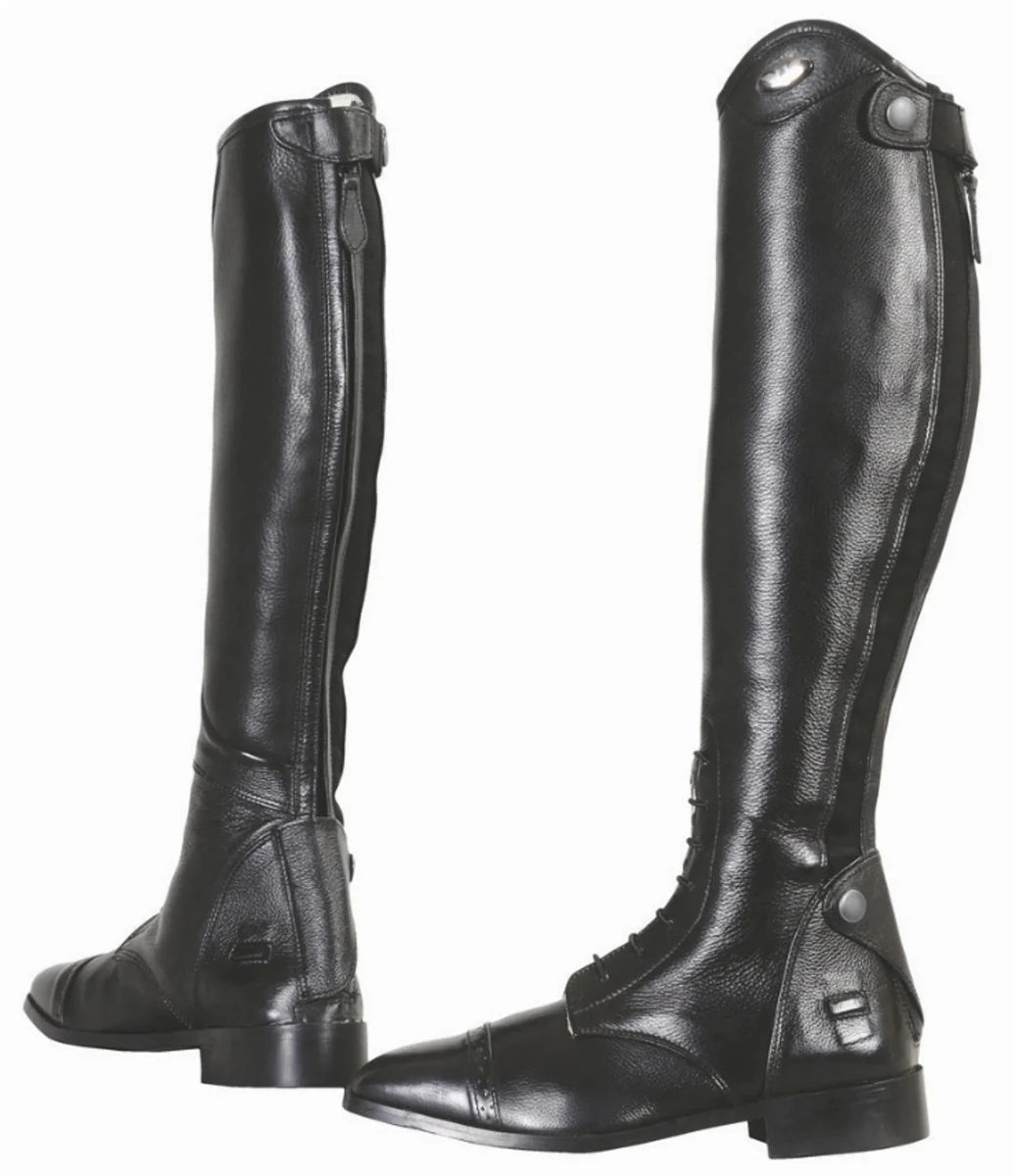 Women's Leather Field Boots - TuffRider Regal Premium Riding Boots with Memory Foam - Color: Black | Pack Of: 1 - Pets Perfect