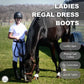 Women's Leather Riding Boots - Premium Equestrian Dress Boots for Dressage and Show - Color: Black | Pack Of: 1 - Pets Perfect
