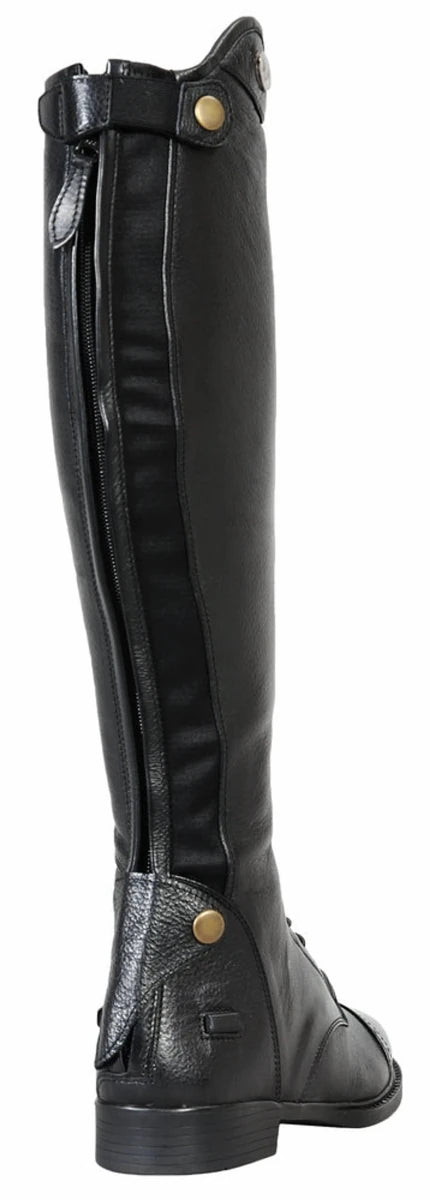 Women's Leather Field Boots - TuffRider Belmont Premium Riding Boots with Memory Foam - Color: Black | Pack Of: 1 - Pets Perfect