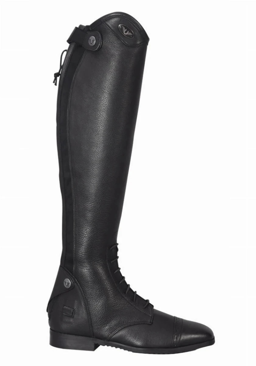 Women's Extra Tall Field Boots - TuffRider Regal Leather Riding Boots with Memory Foam - Color: Black | Pack Of: 1 - Pets Perfect