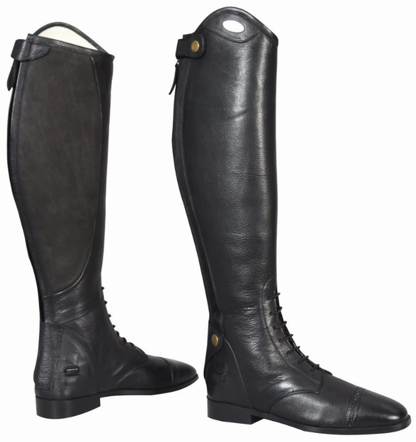 Women's Extra Tall Field Boots - TuffRider Regal Leather Riding Boots with Memory Foam - Color: Black | Pack Of: 1