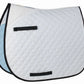 Lettia CoolMax ProSeries Dressage Pad white quilted with black trim for horse tack and equestrian supplies