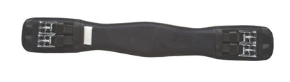 Lettia Memory Foam Clik Dressage Girth in black with metal buckles for comfortable horse tack and equestrian use
