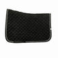 Lettia Coolmax Shadow Saddle Pad in black with quilted diamond pattern and contrasting trim for equestrian use