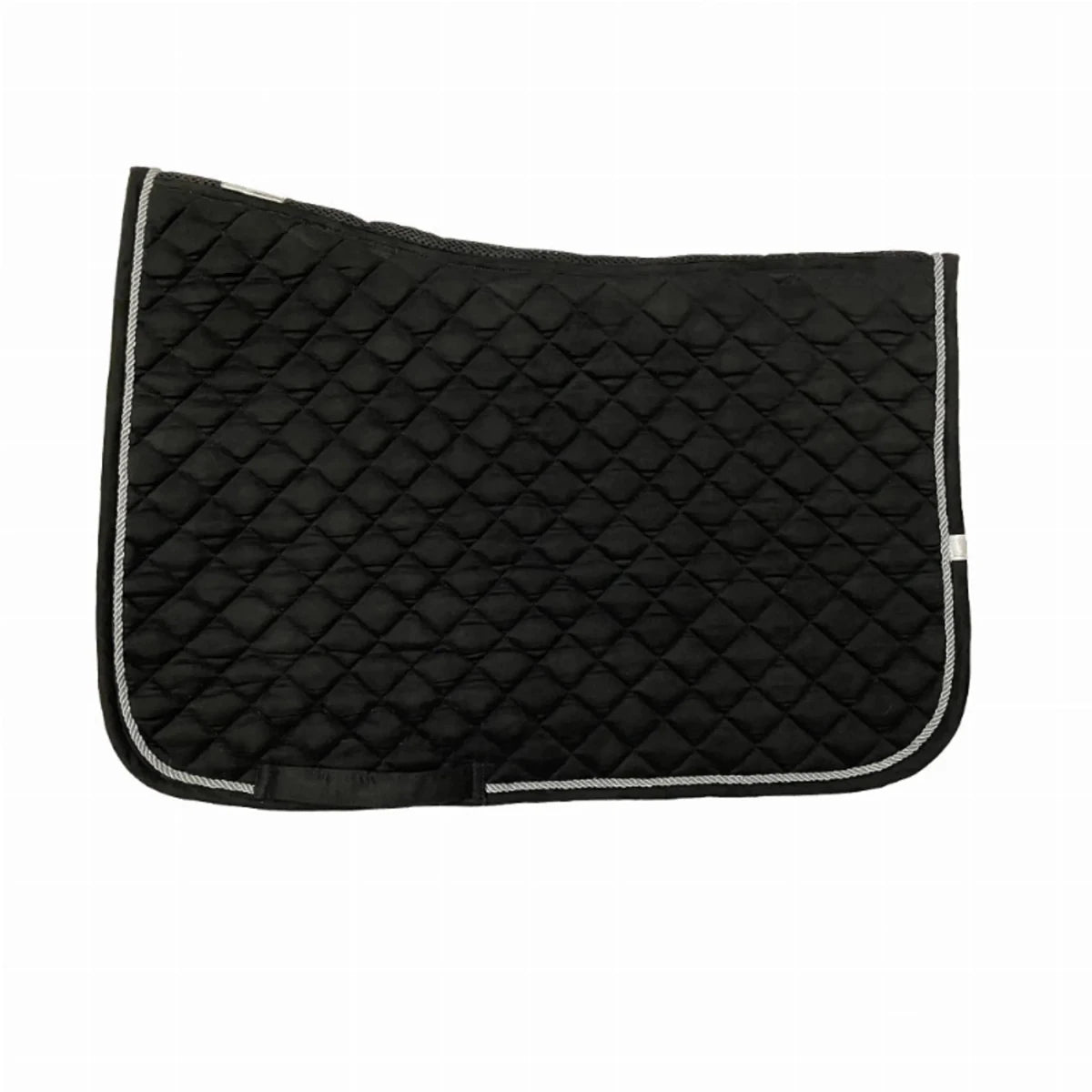 Lettia Coolmax Shadow Saddle Pad in black with quilted diamond pattern and contrasting trim for equestrian use