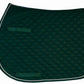 Lettia CoolMax ProSeries All Purpose Pad in dark green quilted fabric with straps and contrasting trim for riding comfort