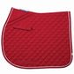 Lettia CoolMax ProSeries All Purpose Pad in red with quilted texture and white trim for horse saddle cushioning