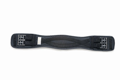 Lettia Dressage Clik Girth in black with metal buckles for secure and comfortable horse riding gear adjustment