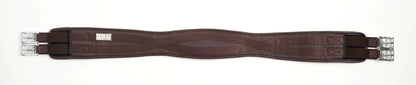 Lettia All Purpose Clik Girth in brown with silver buckles, designed for horse tack and equestrian supplies