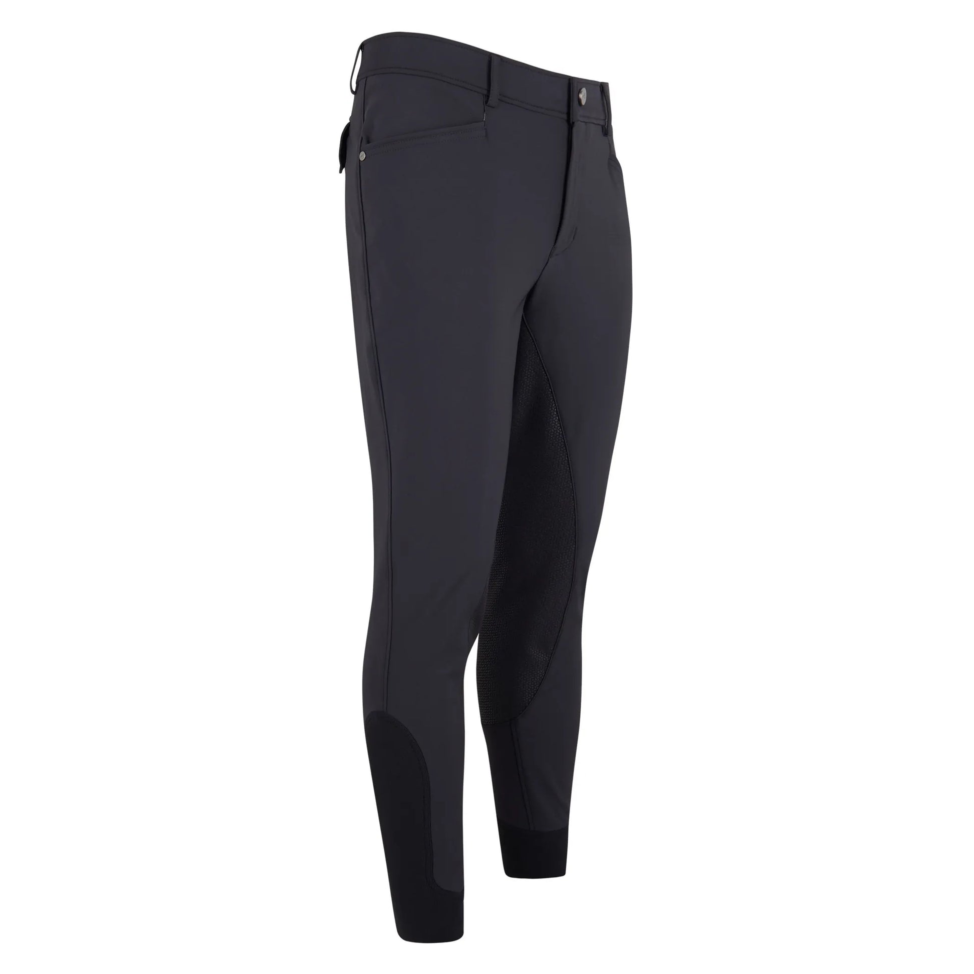 Black Euro-Star Riding Breeches ESCamillo FullGrip-White-46 with reinforced full grip patches for equestrian use.