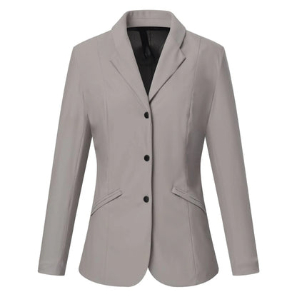 Euro-star Competition jacket ESLucia-Faded Grey - 32 women's tailored equestrian blazer with black buttons and pocket details