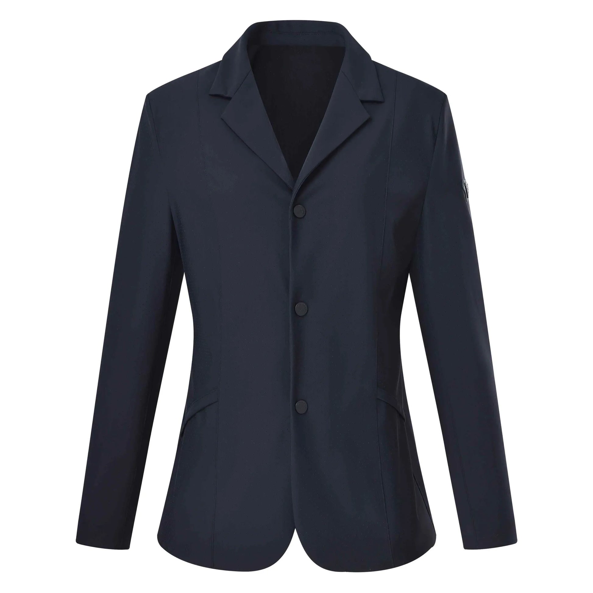 Euro-star Competition jacket ESLucio Perforated-Black - 48, sleek black riding jacket for equestrian use