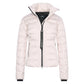 Euro-Star Bomber jacket ESCarrera-Ivory-S women's ivory padded jacket with front zip and high collar