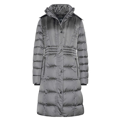 Euro-Star Parka ESFerrera-Magnet Grey-2XL long padded coat with hood and front pockets in magnet grey color