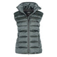 Euro-Star Bodywarmer ESCara-Dark Castor-S sleeveless padded vest with high collar in dark castor color
