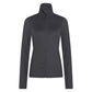 Euro-Star Sweat Jacket ESElena-Black-L with full zip and high collar, sleek black design for comfortable wear