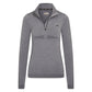 Euro-Star Half Zip Top ESMaggy-Magnet Melange-L in gray with long sleeves and a quarter zipper collar