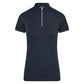Euro-Star ES Valentina Half-Zip Top-Navy-2XL navy short sleeve half-zip top with mesh sleeves and stand collar