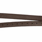 Triple Covered Stirrup Leathers - Premium English Saddle Stirrup Straps in dark brown with metal buckle for equestrian use