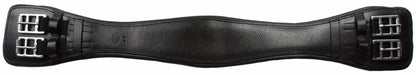 Dressage Girth - Contoured Leather Girth with Elastic Inset designed for comfort and secure fit in equestrian tack.