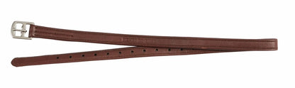 Henri de Rivel Leadline Triple Covered Stirrup Leather in brown with silver buckle for equestrian use