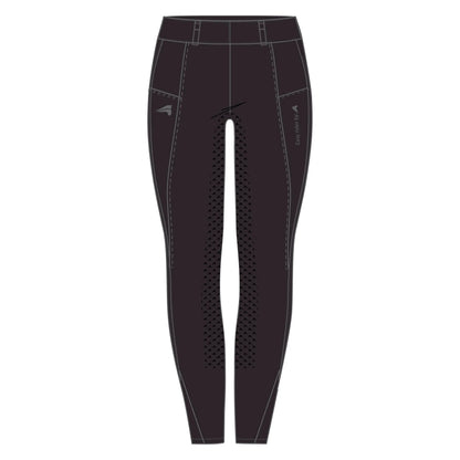Easy Rider Riding Tights ERDon FullGrip-Black Rose-32 black full-length equestrian riding tights with grip detailing