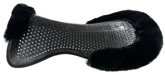 Horsena Back Balance Gel Pad (8-23 Mm) W/Rolled Edge Eco-Sheepskin- Jumping-Black