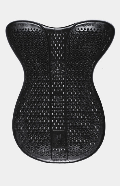 Horsena Front Balance Gel Pad (23-8Mm) W/Rolled Edge Eco-Sheepskin_ Dressage-Black