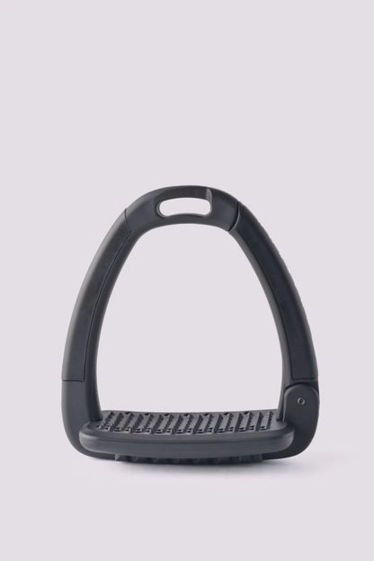 Horsena Swap Stirrups 2.0 W. Double Side Covers- Black - One Size sturdy equestrian stirrup with grip tread for horse riding safety