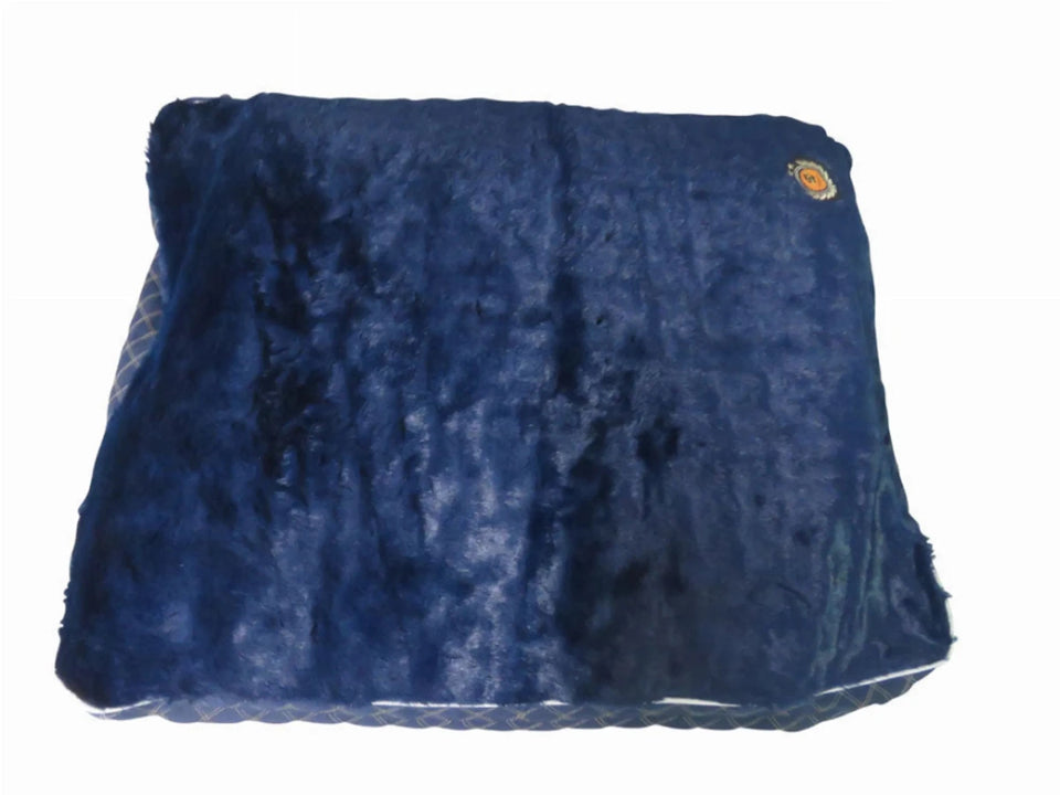 Halo Natasha Rectangular Dog Bed - Quilted Plush Pet Bed with, Ec navy/M, view 2