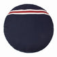 Round Dog Bed - Preppy Color Block Bed with Removable Washable Cover in navy with red and white stripes, pet supplies online.