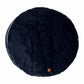 Round Dog Bed - Preppy Color Block Bed with Removable Washable Cover in dark plush fabric for pet comfort and easy cleaning
