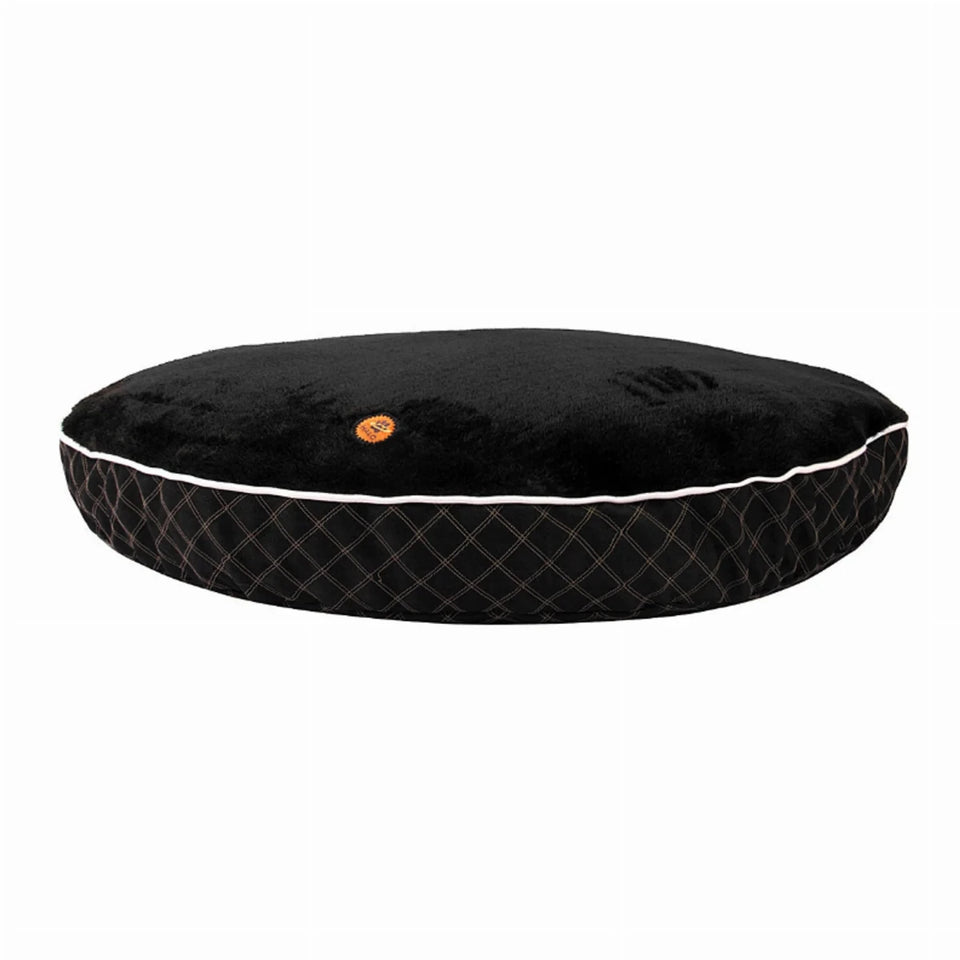 Round Dog Bed - Quilted Plush Bed with Removable Washable Cover, Brown/1, view 4