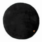 Round Dog Bed - Quilted Plush Bed with Removable Washable Cover in solid black for comfortable pet relaxation