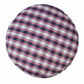 Halo Amber Plaid Round Dog Bed - Machine Washable Plush Pet Bed with Removable Cover for Dogs in navy plaid design