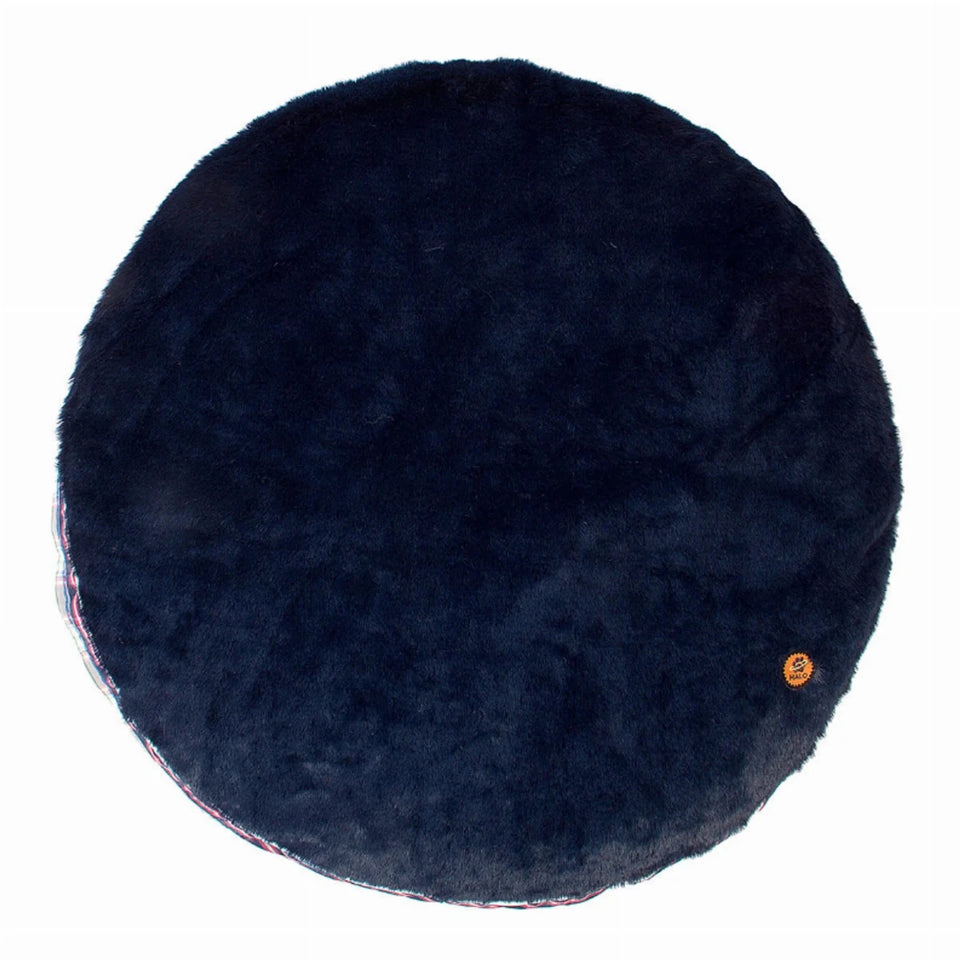 Halo Amber Plaid Round Dog Bed - Machine Washable Plush Pet Bed with, view 5