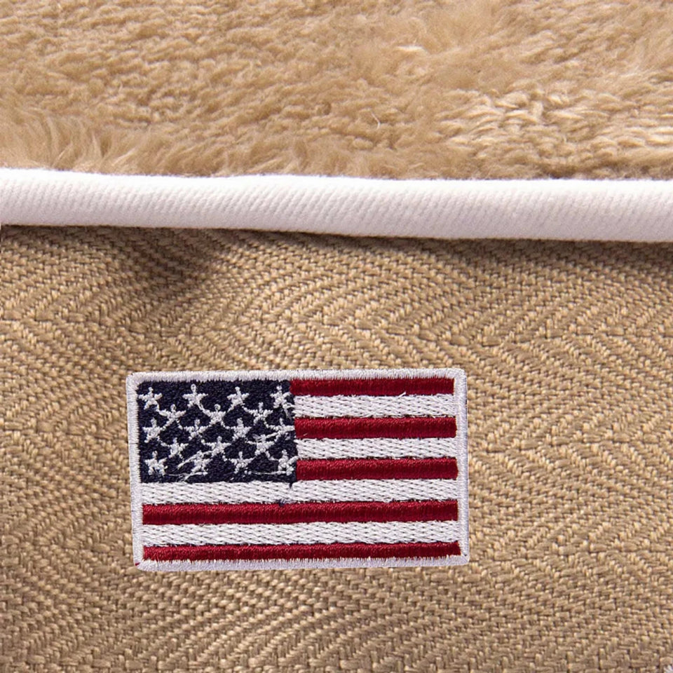 Halo American Flag Round Dog Bed, view 7