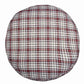 Halo Duck Green Plaid Round Dog Bed - Plush Nesting Bed with Bolster Sides & Removable Washable Cover in red and green plaid pattern