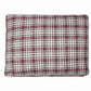 Halo Duck Green Plaid Rectangular Dog Bed - Premium Plush Cushioned Pet Bed with Removable Washable Cover displayed with red and white plaid pattern.