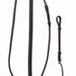 Henri de Rivel Plain Raised Standing Martingale - Premium Leather Horse Training Aid for Hunter Jumper & Schooling in dark leather