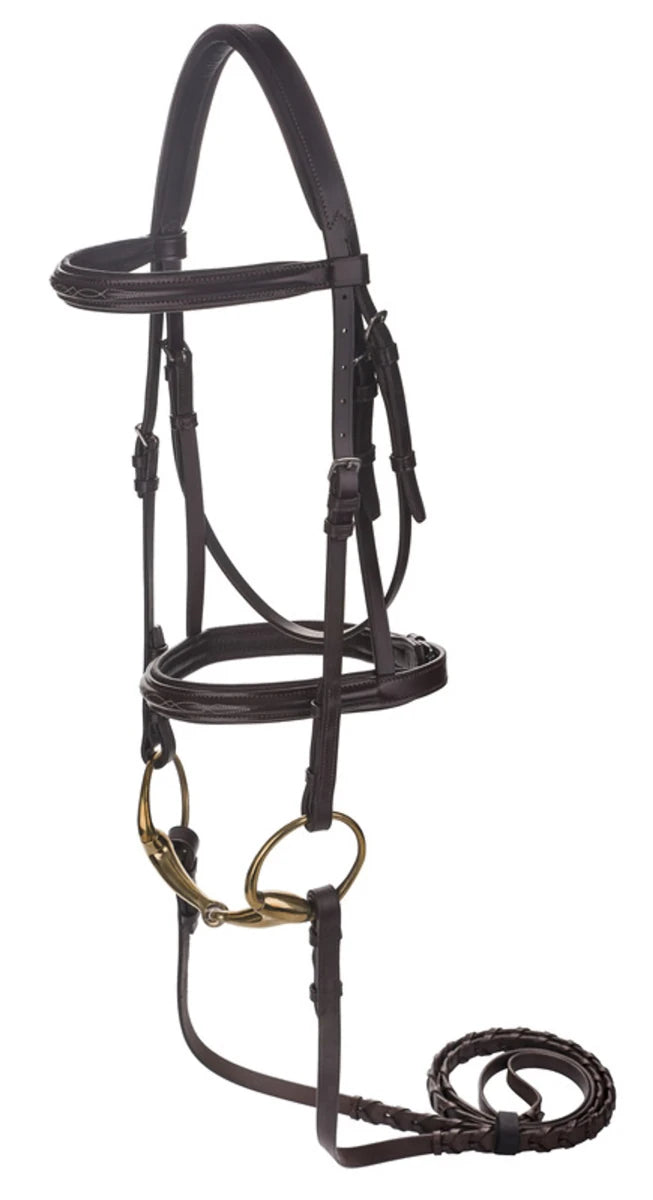 Henri de Rivel Advantage Mono-Crown Padded Bridle, Havana, Cob