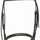 Fancy Raised Bridle - Economical Leather Bridle with Laced Reins in dark brown leather for equestrian use