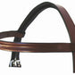 Fancy Raised Bridle - Economical Leather Bridle with Laced Reins in brown leather for horse riding equipment